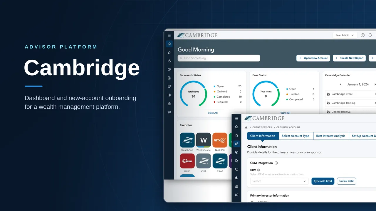 Advisor Workstation project overview